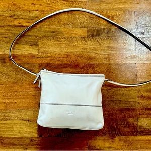 Margot New York Soft Leather Cross Body Bag in Ivory